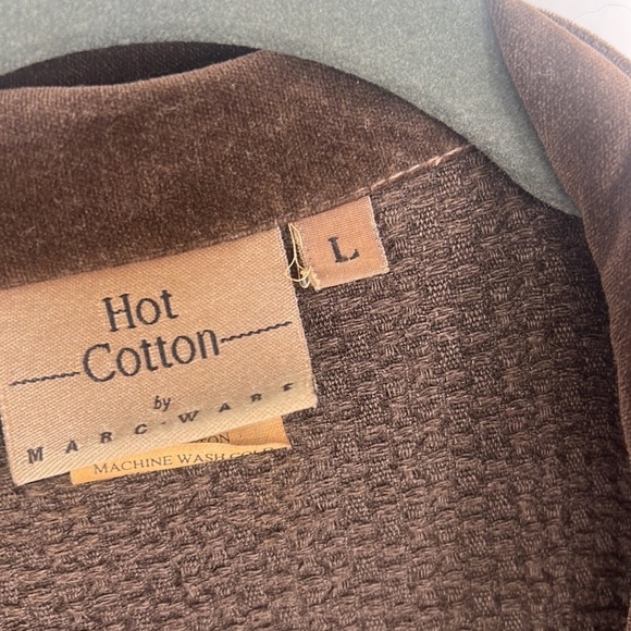 Vintage 90w Hot Cotton by Marc ware brown button up coat size large - Picture 3 of 5